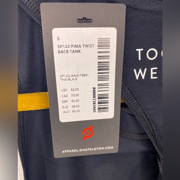 Peloton Black Twist Back Tank Top NWT - Picture 3 of 8